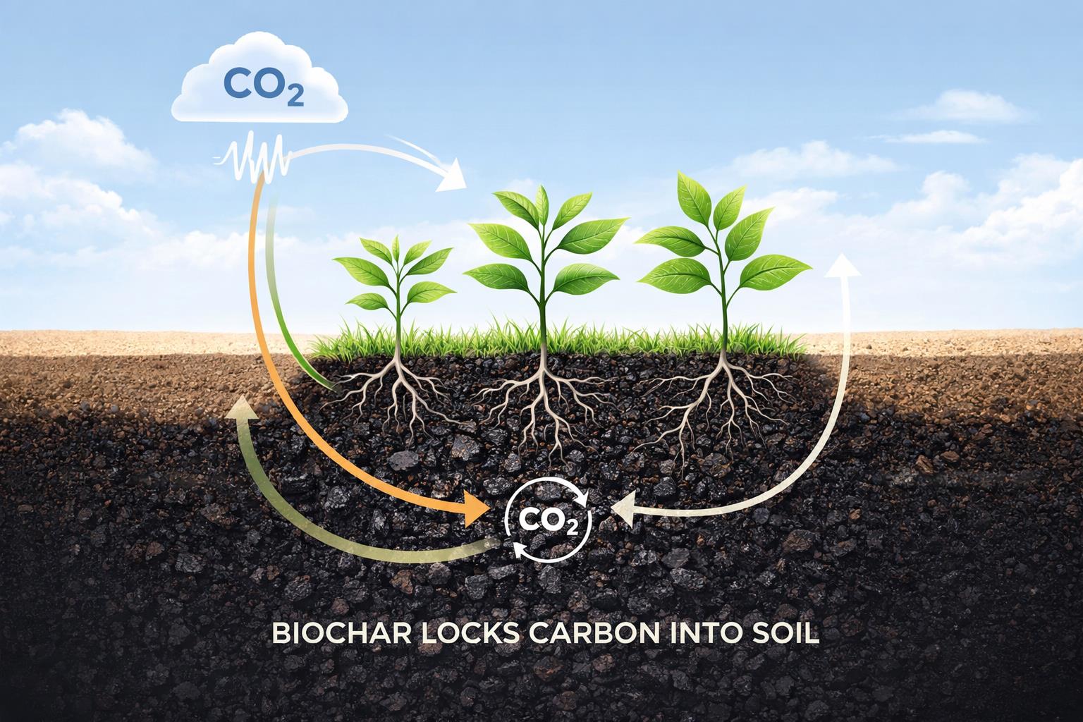 Biochar carbon cycle